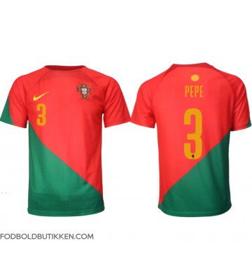 Portugal Pepe #3 Hjemmebanetrøje VM 2022 Kortærmet